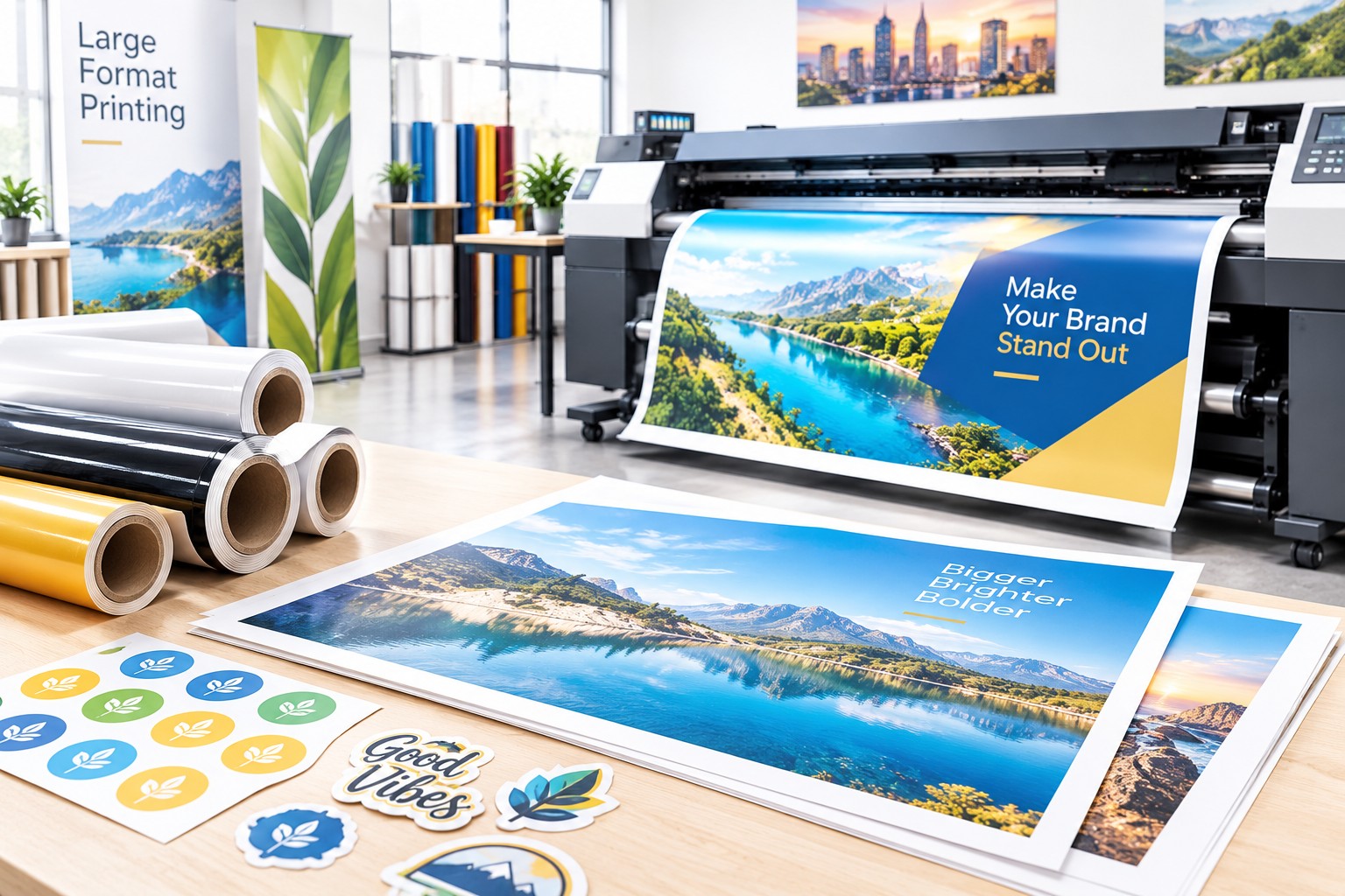 Large-format banners and display graphics